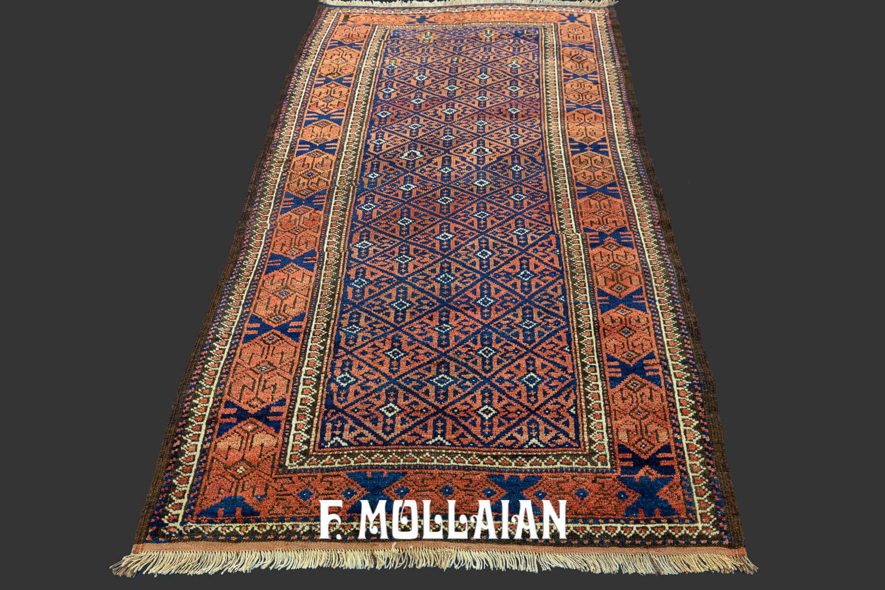 Small Hand-knotted Antique Persian All-over field Baluch Rug n°:58603049